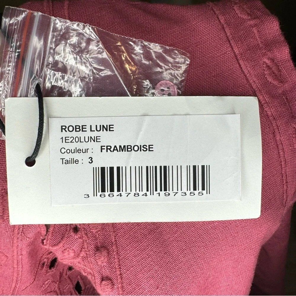 BA&SH Robe Lune in Raspberry - Picture 12 of 12